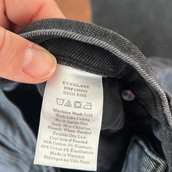Everlane - high rise, 31, black denim jeans - Picture 7 of 7